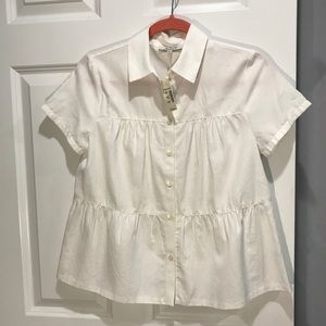 Madewell Seamed Button Down White